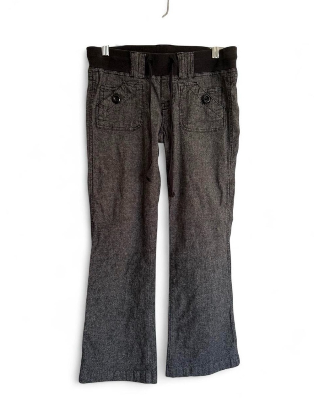 Vintage Be Bop Knit Waist Utility Cargo Pants Size 3 Y2K Downtown Girl Flare